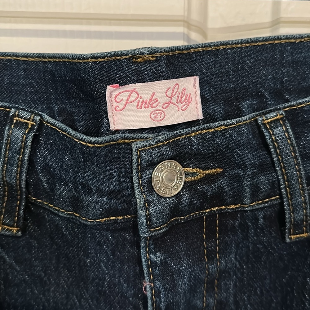 Pink Lily Dark Blue Women Jeans. Size 27 New - Picture 3 of 3